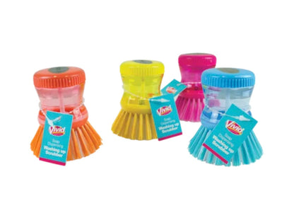 Soap dispensing washing up scrubber