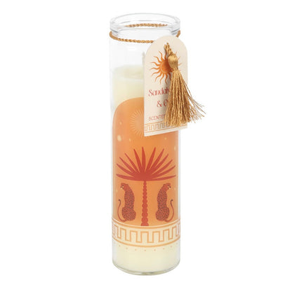 Tube candle - leopard palm