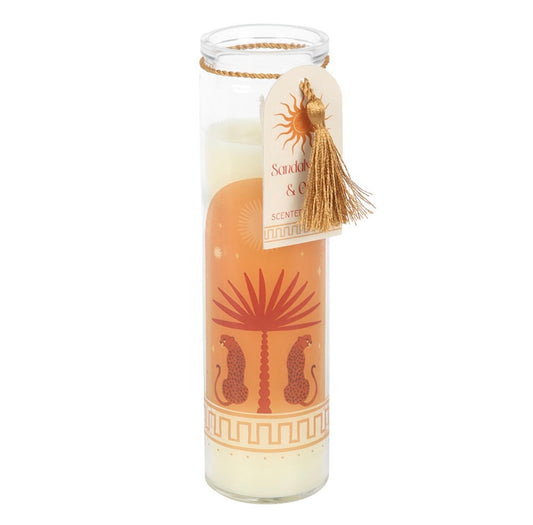 Tube candle - leopard palm
