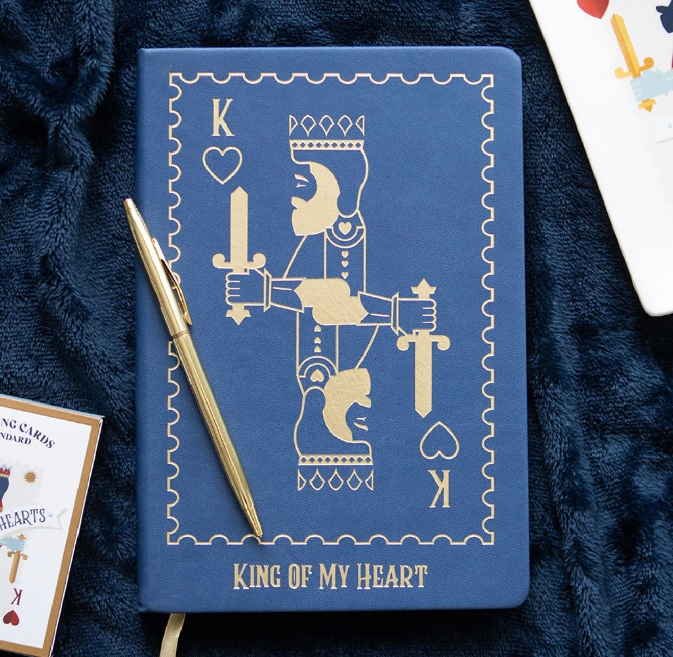 King of my heart playing card A5 notebook