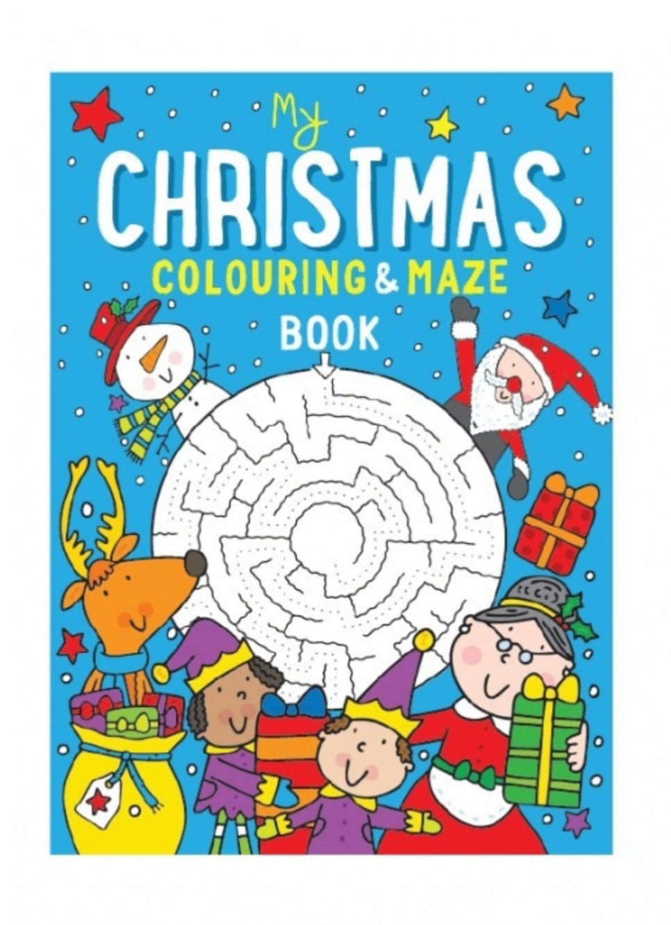 Christmas maze & colouring book