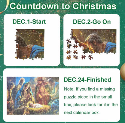 Christmas nativity advent calendar jigsaw puzzle - 1008 pieces