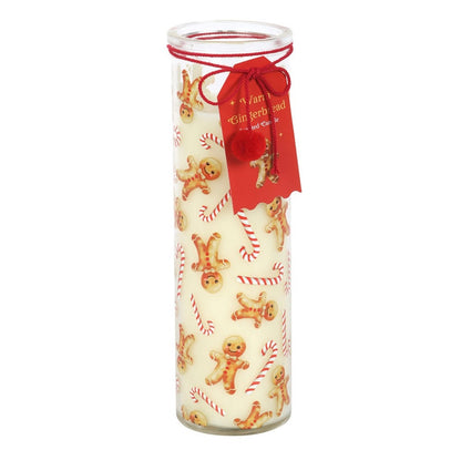 Tube candle - candy cane gingerbread