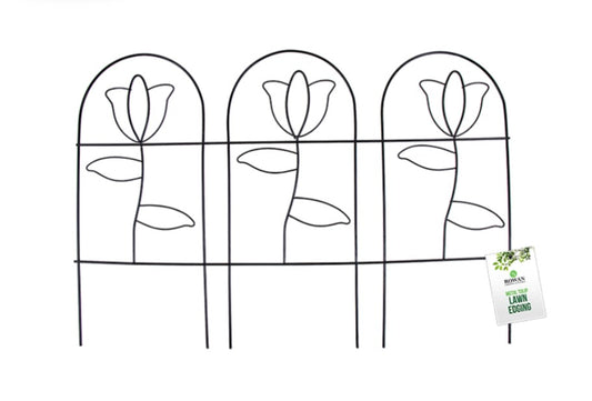 Metal tulips lawn edging