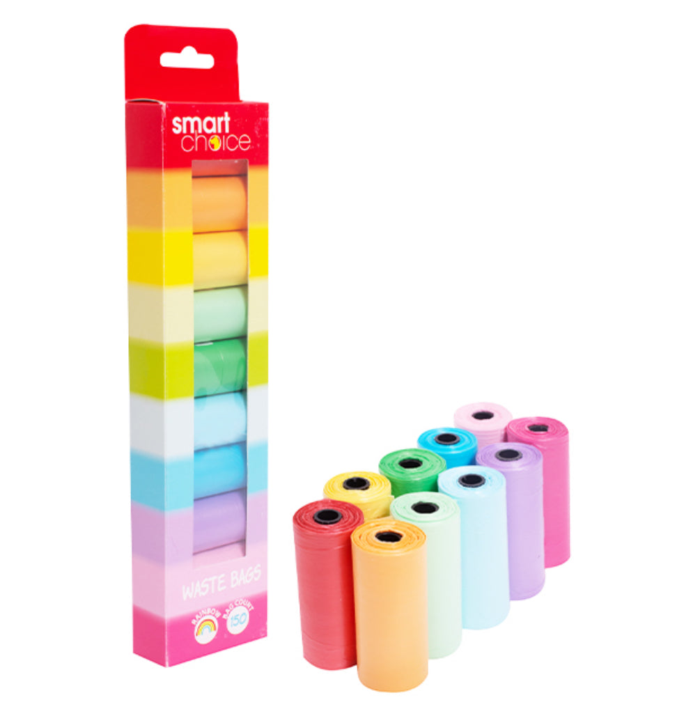 Rainbow dog poop bags