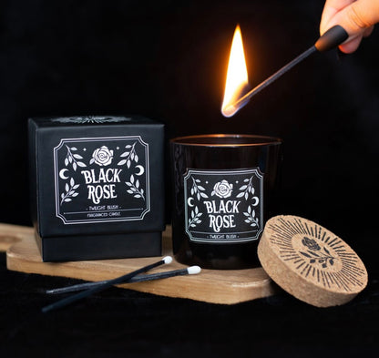 Black rose twilight blush candle