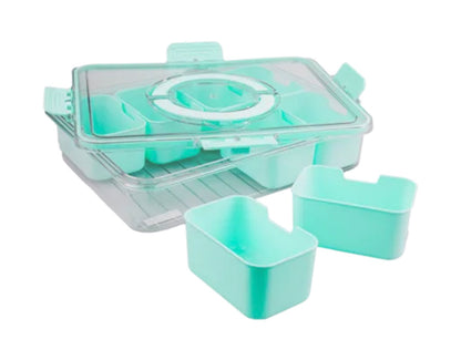 8-compartment snack box with handle