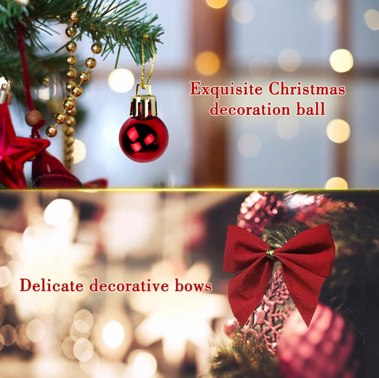 72ft garland with bows and baubles.