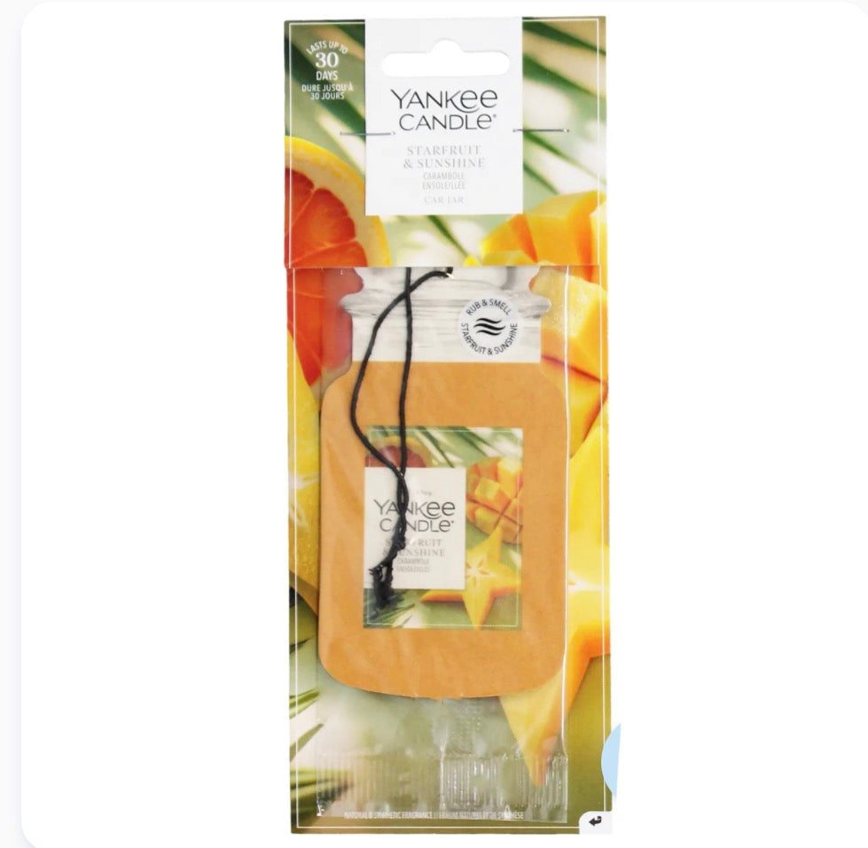 Yankee 2D car air freshener - starfruit & sunshine
