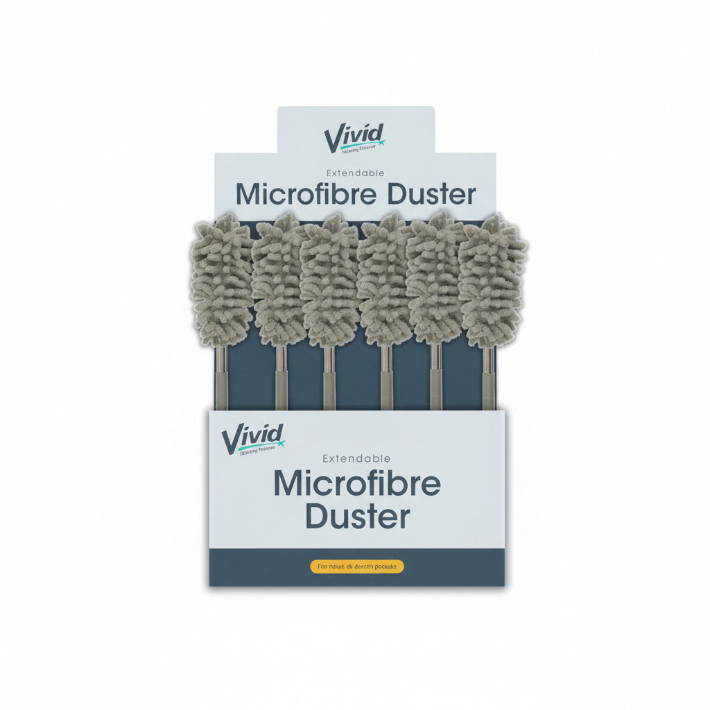 Extendable microfibre duster