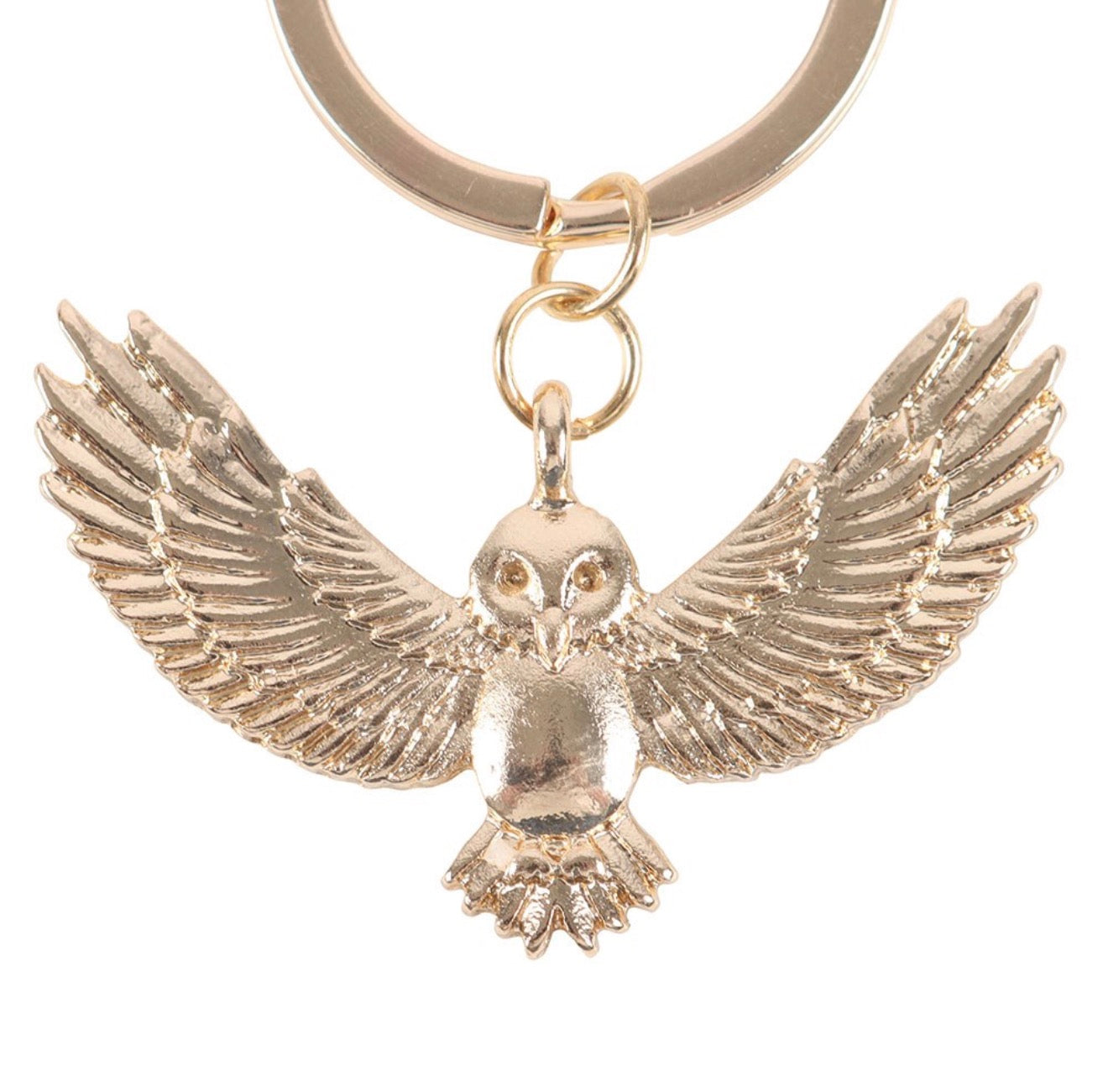 Night owl metal keyring