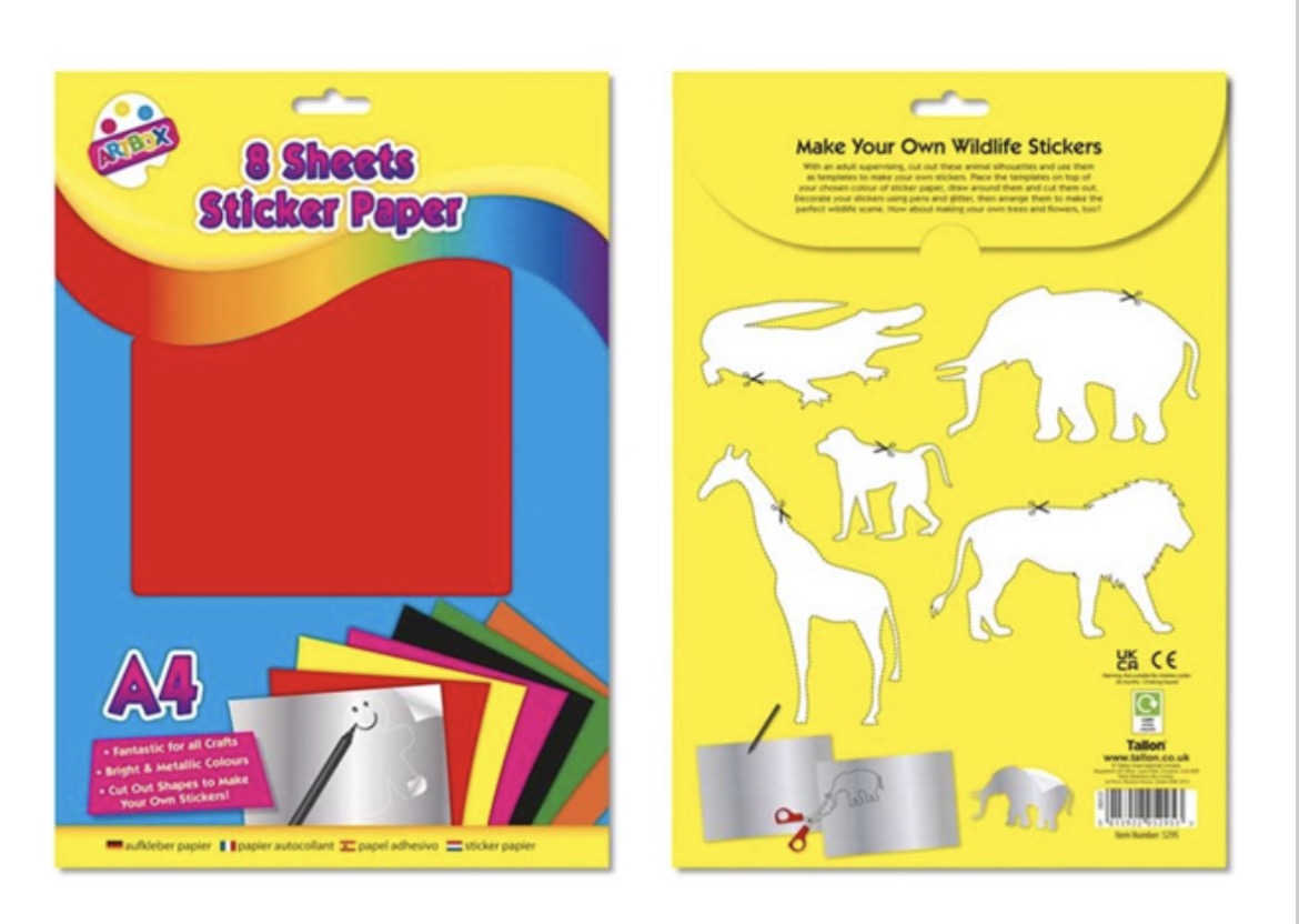 Metallic sticker paper 8 sheets