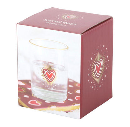 Scared heart drinking glass