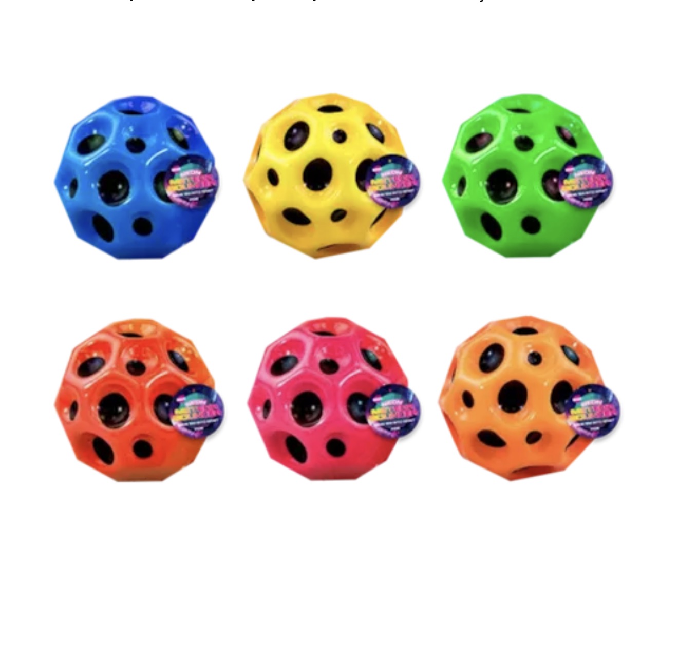 Neon meteor bouncy ball