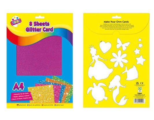 A4 glitter card 8 sheets