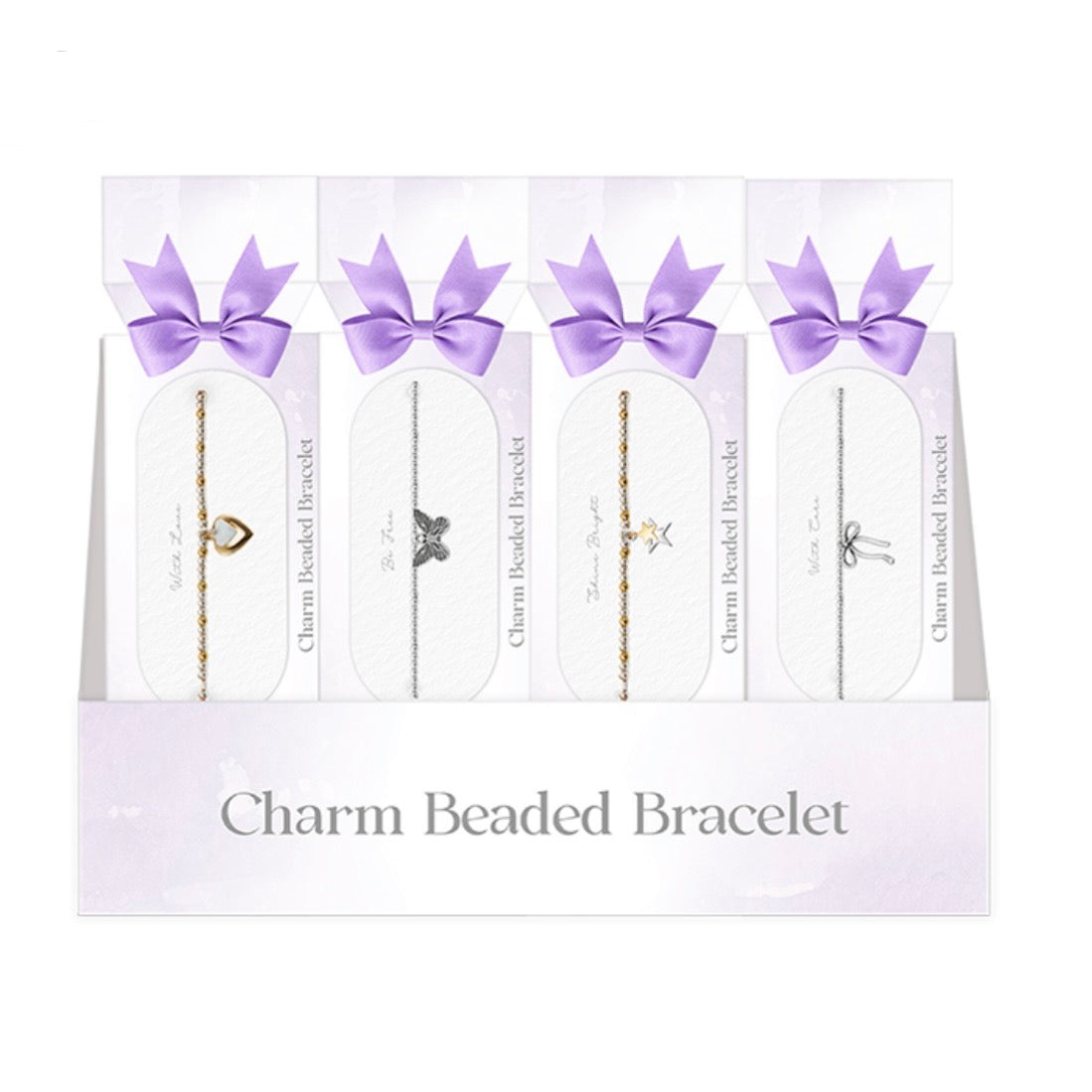 Charm bead bracelet