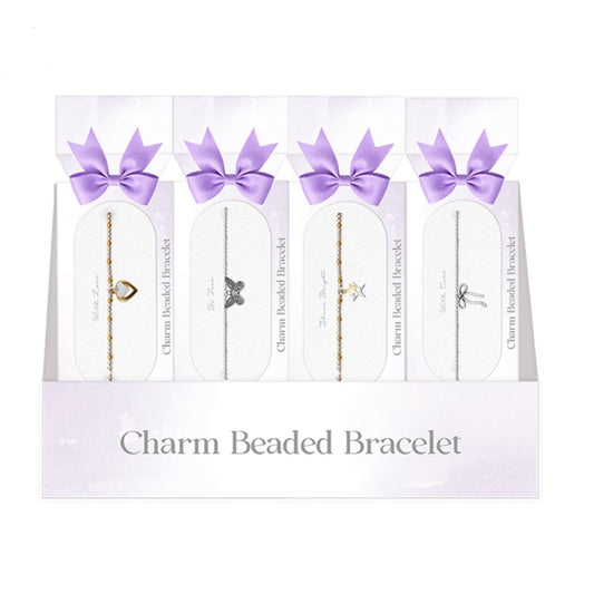 Charm bead bracelet