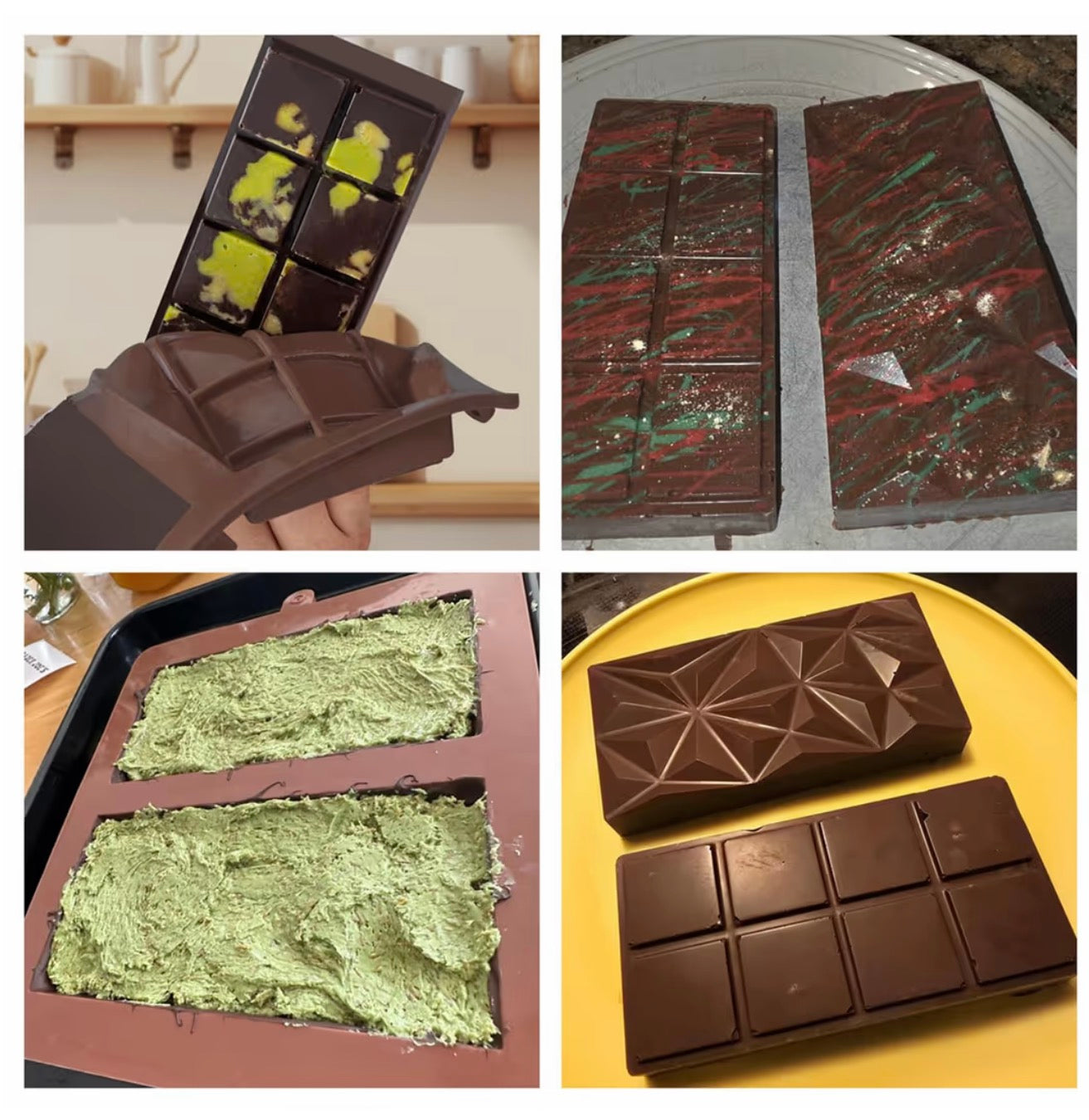Deep silicone chocolate mould 3 pack.