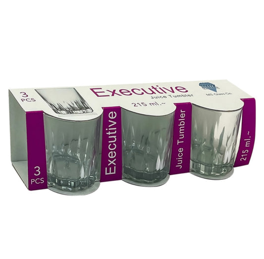 Glass juice tumblers 3 pack