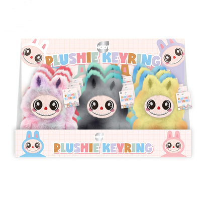 Two-tone plush character keyring