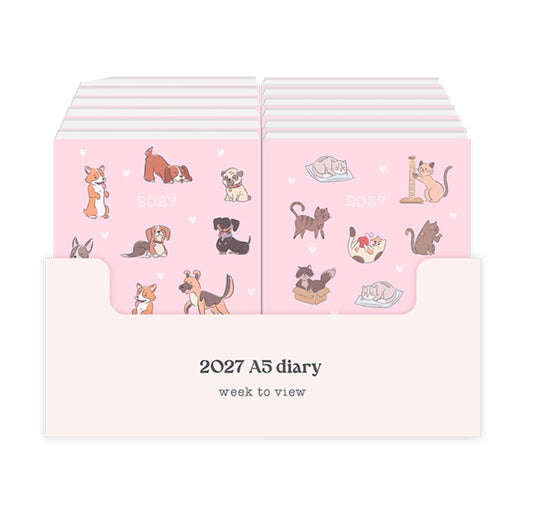 2027 A5 weekly diary & planner - pet