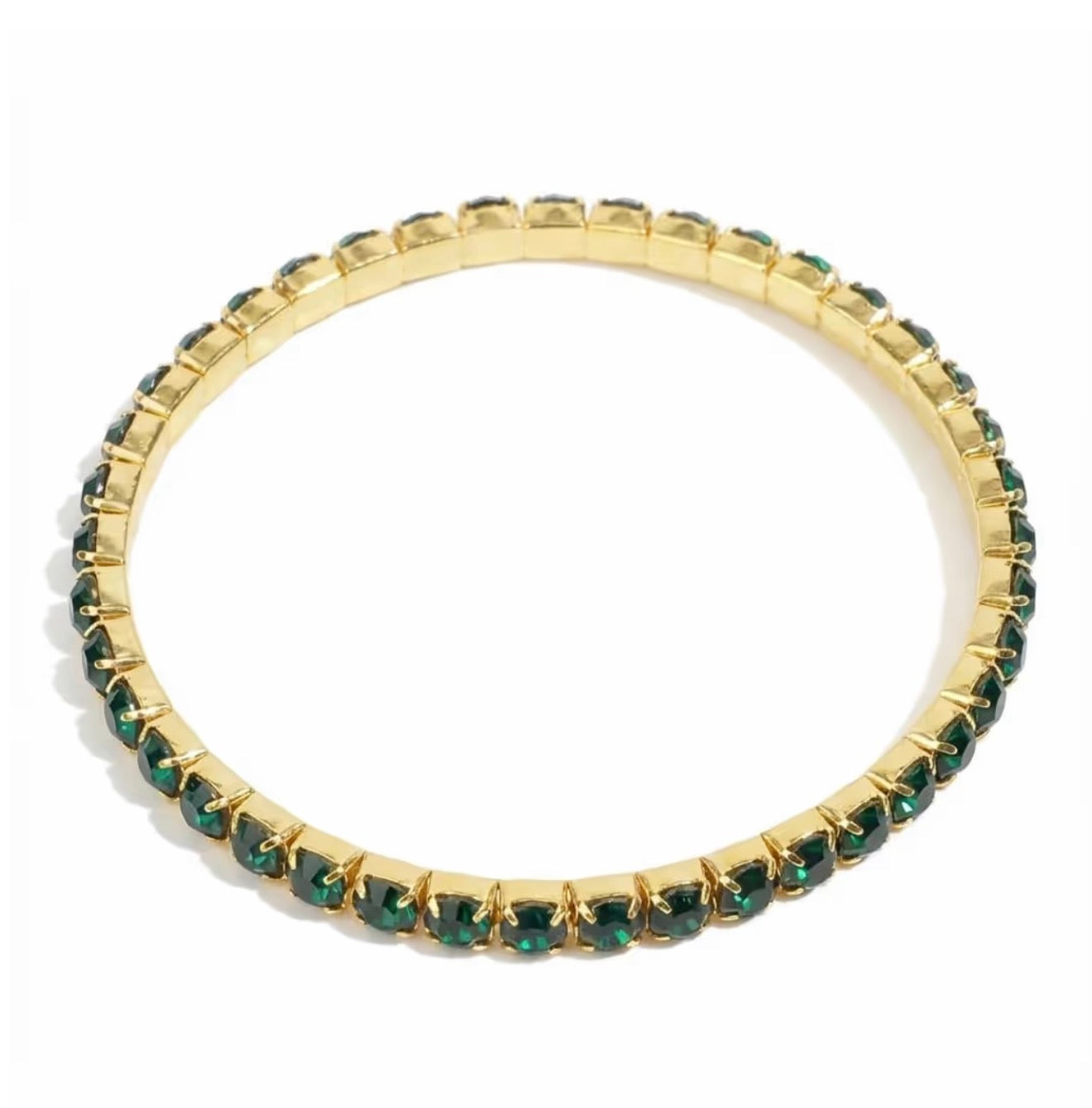 Rhinestone stretch bracelet.
