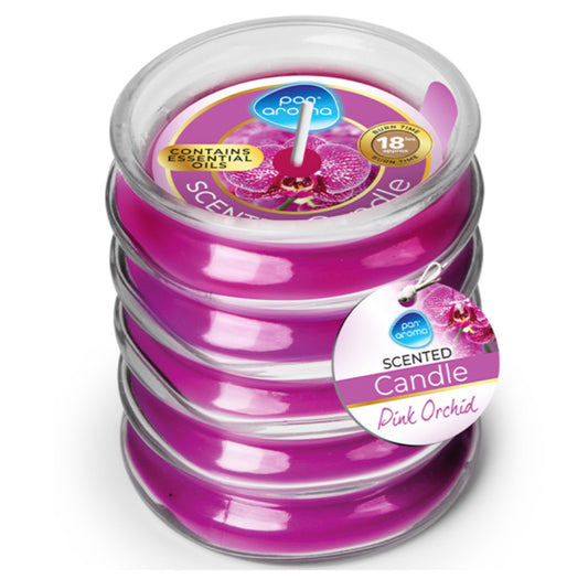 Ribbed candle - pink orchid