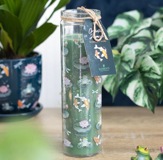 Tube candle - pond print