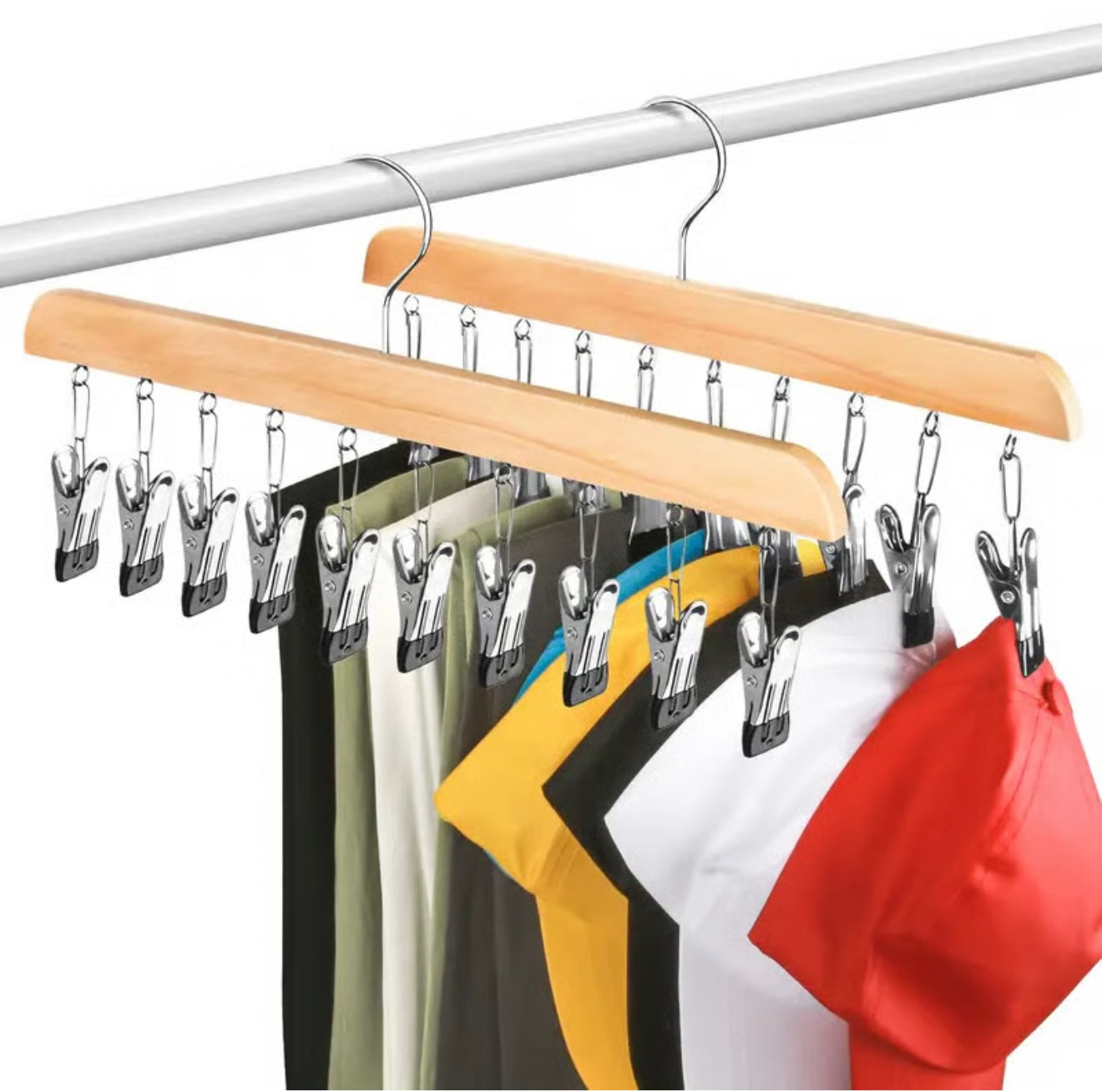 Hanging wardrobe organiser