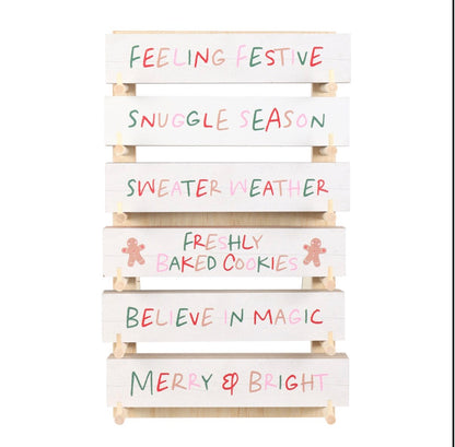 Christmas block sign