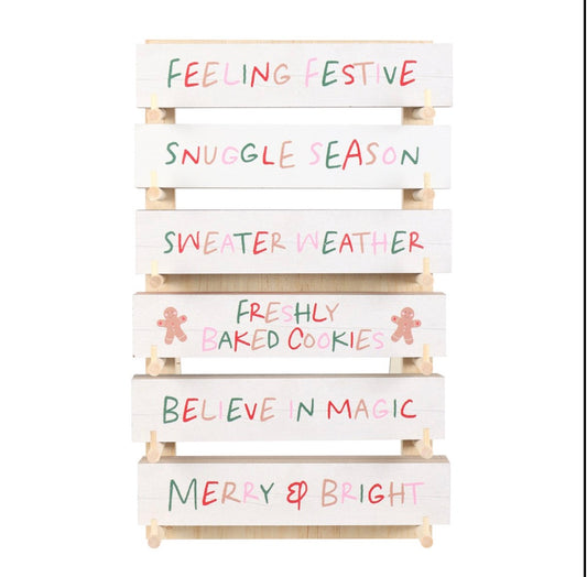 Christmas block sign