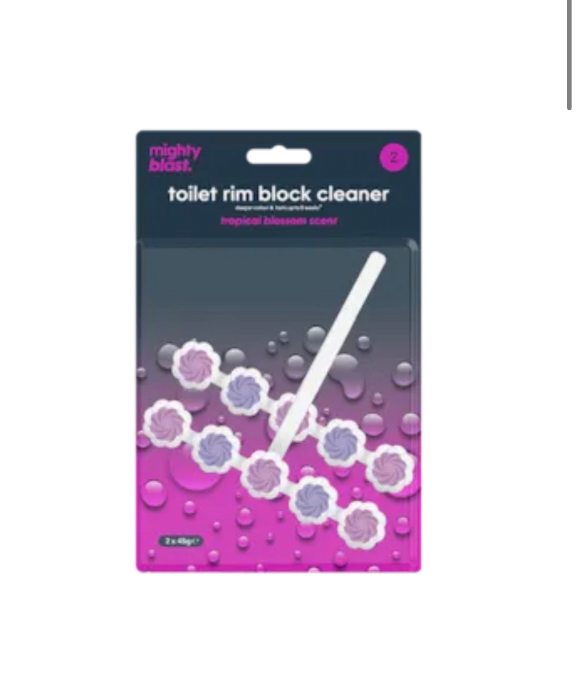 Toilet rim block cleaner 2 pack - tropical blossom
