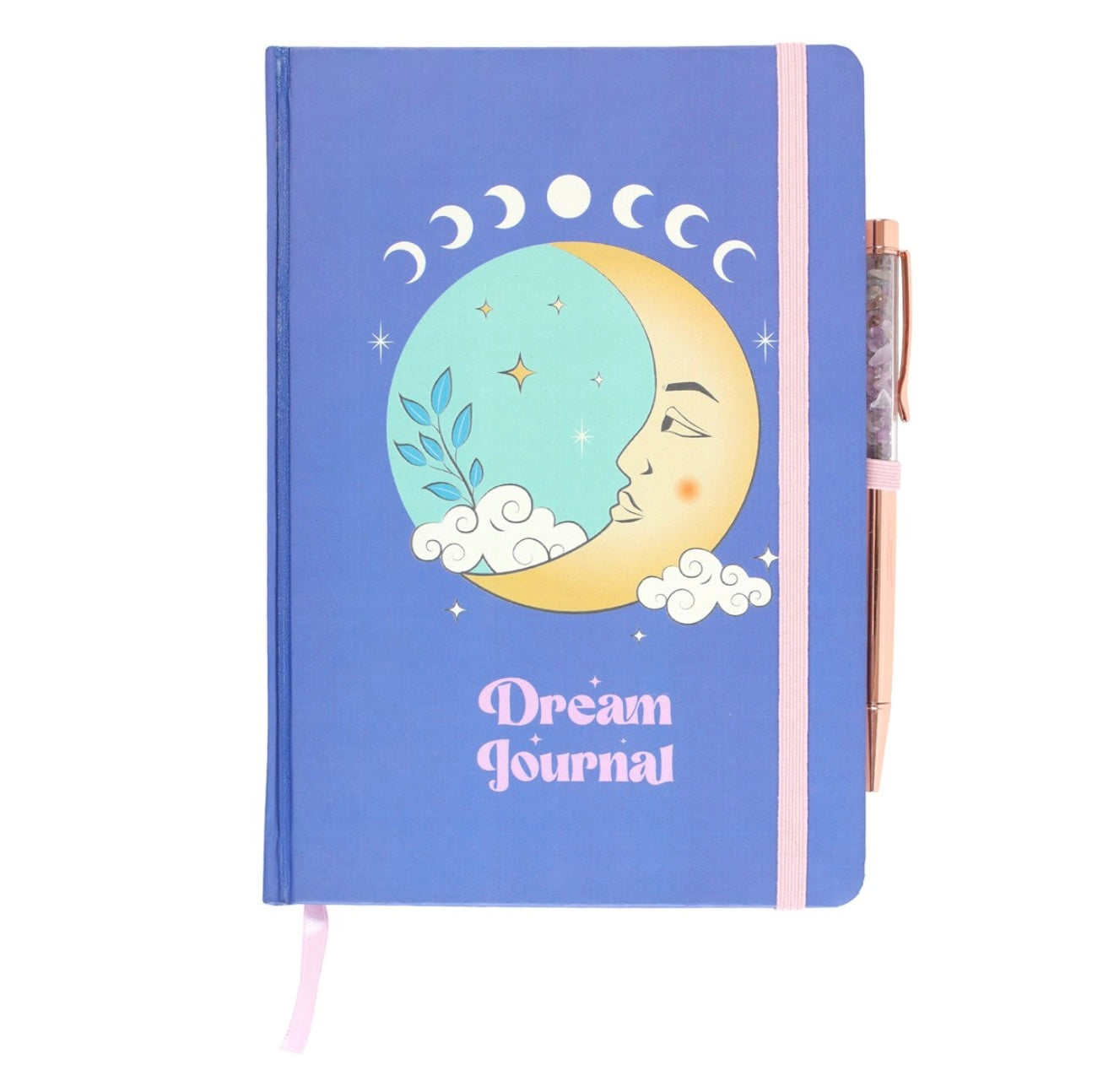The moon dream journal with amethyst pen