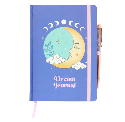 The moon dream journal with amethyst pen