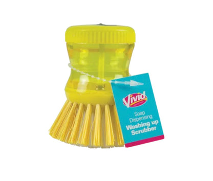Soap dispensing washing up scrubber