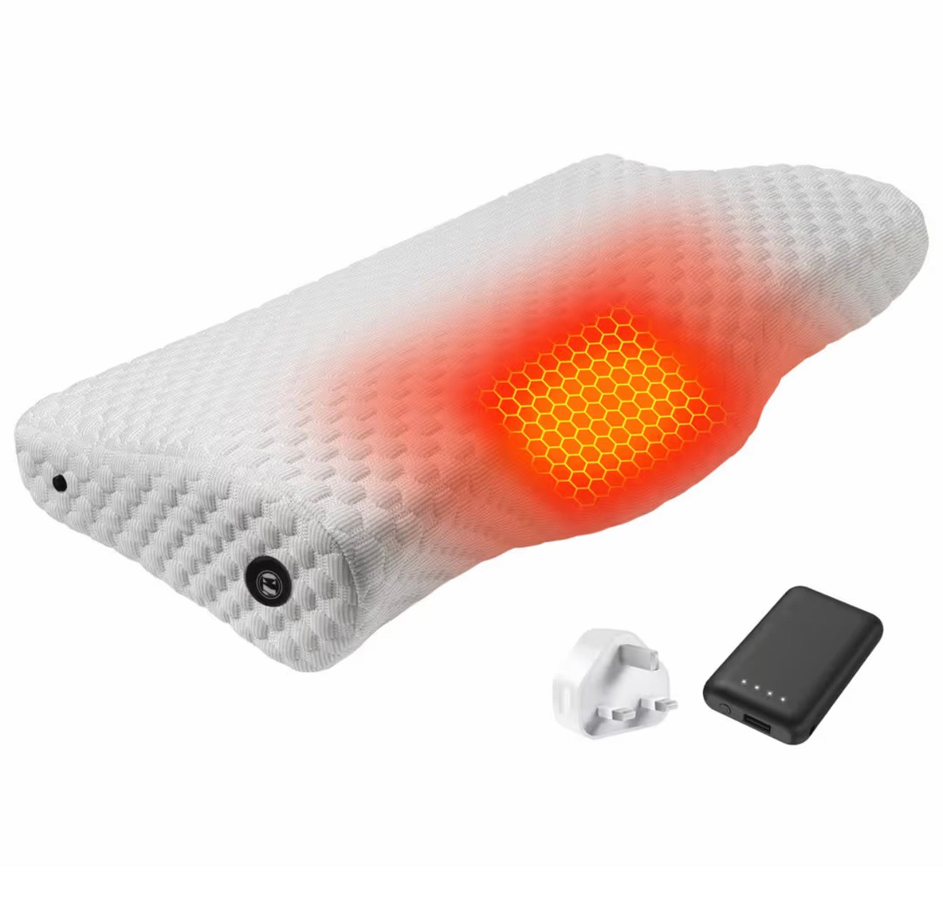 Heated memory foam pillow.