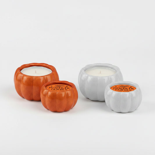 Halloween pumpkin candle