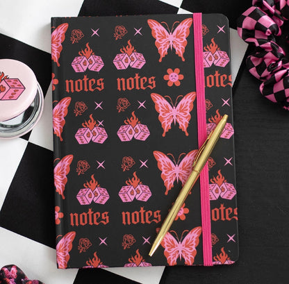 Flaming butterfly A5 notebook