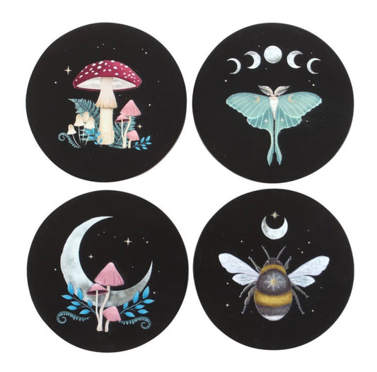 Dark forest coaster set
