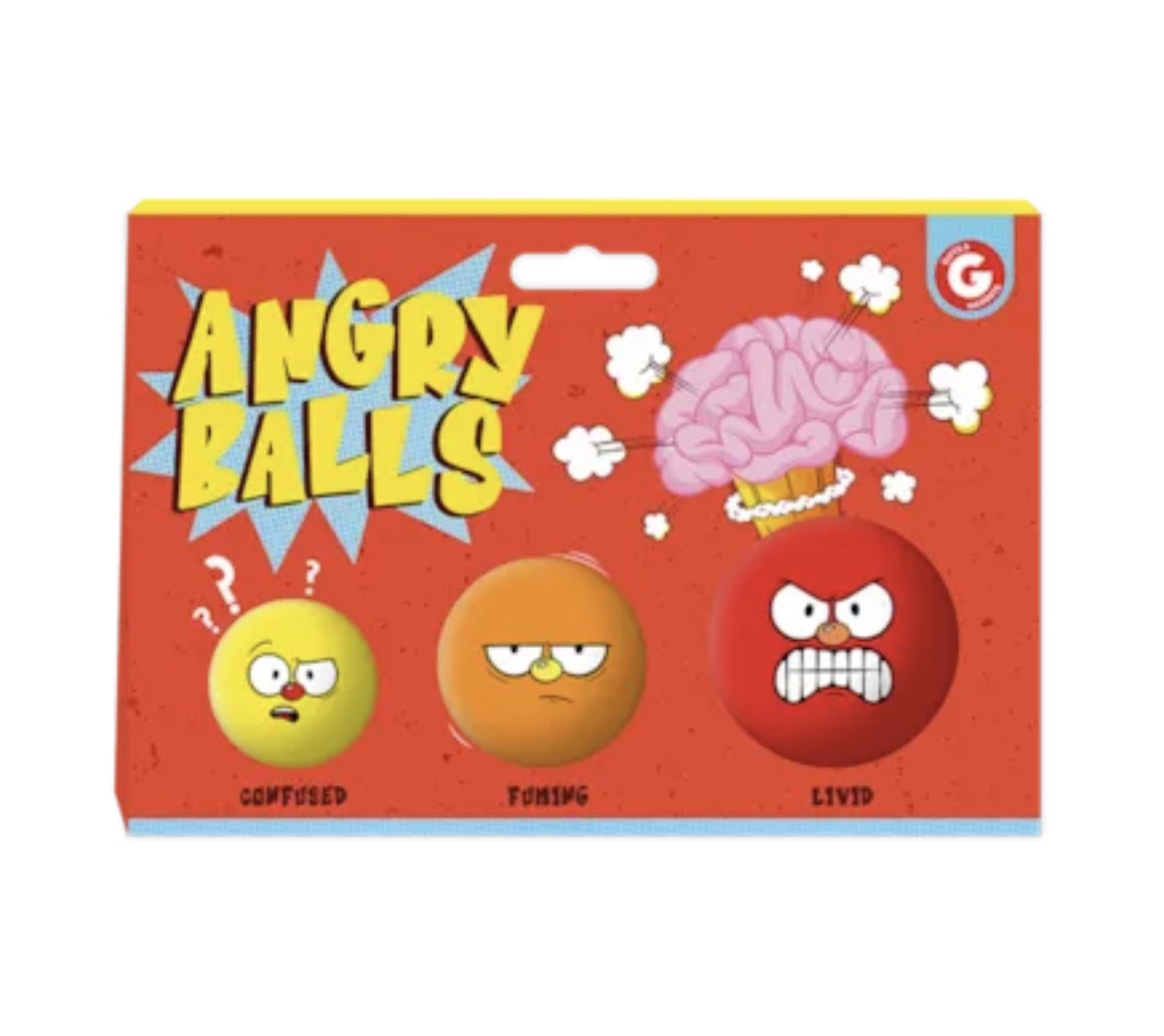 Angry face stress balls 3 pack