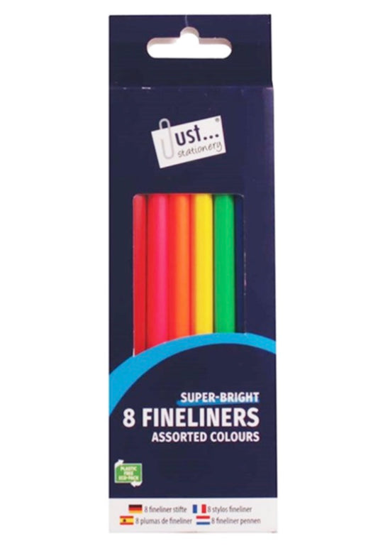 Coloured fineliner pens