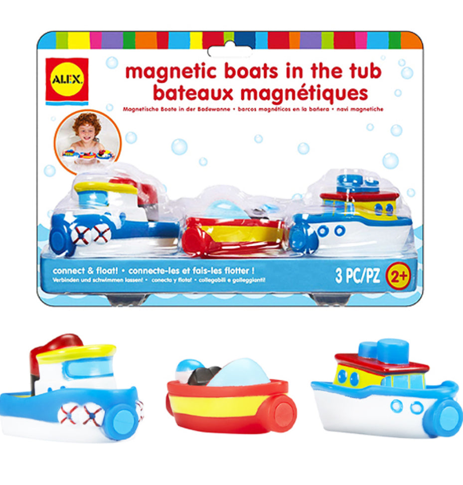Magnetic boats bath toy set