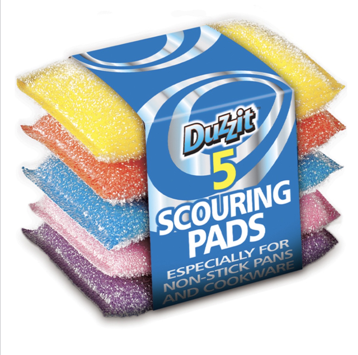 Duzzit assorted scouring pads 5 pack