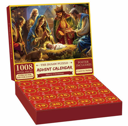Christmas nativity advent calendar jigsaw puzzle - 1008 pieces