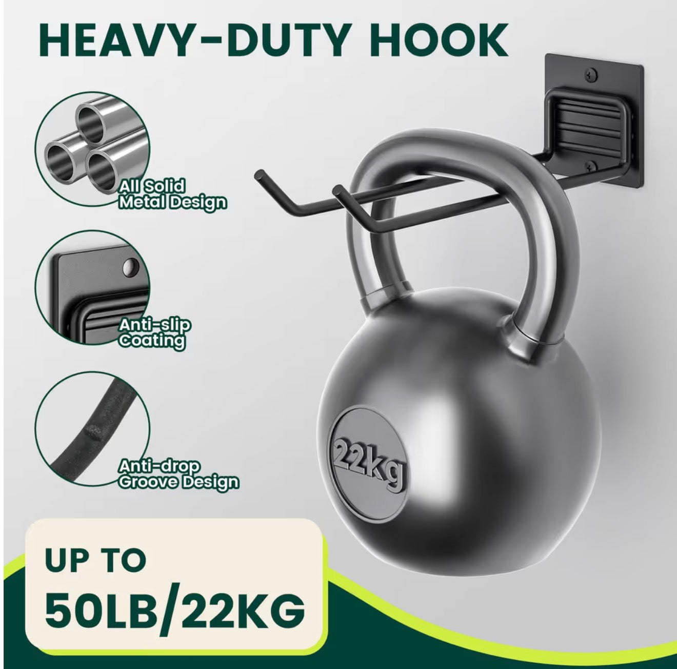 Heavy duty garage storage hooks 4 pack.