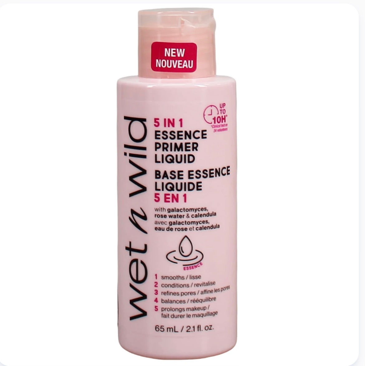 Wet N Wild 65ml 5-in-1 essence primer liquid clear