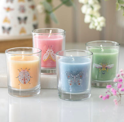 Floral bug mandarin & bergamot candles 4 pack
