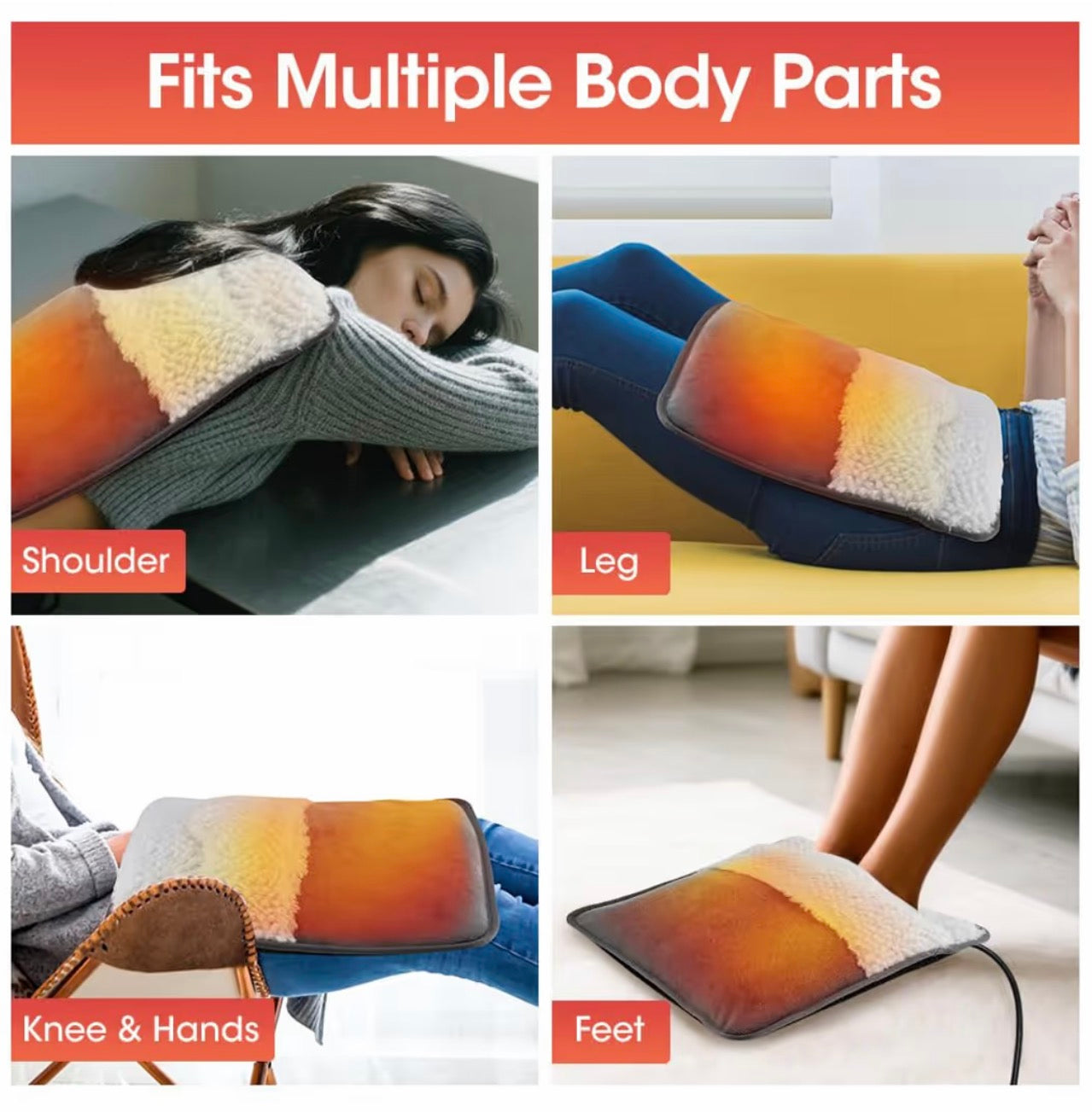 USB electric heated foot warmer pad