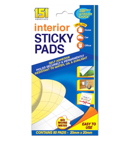 Interior sticky pads