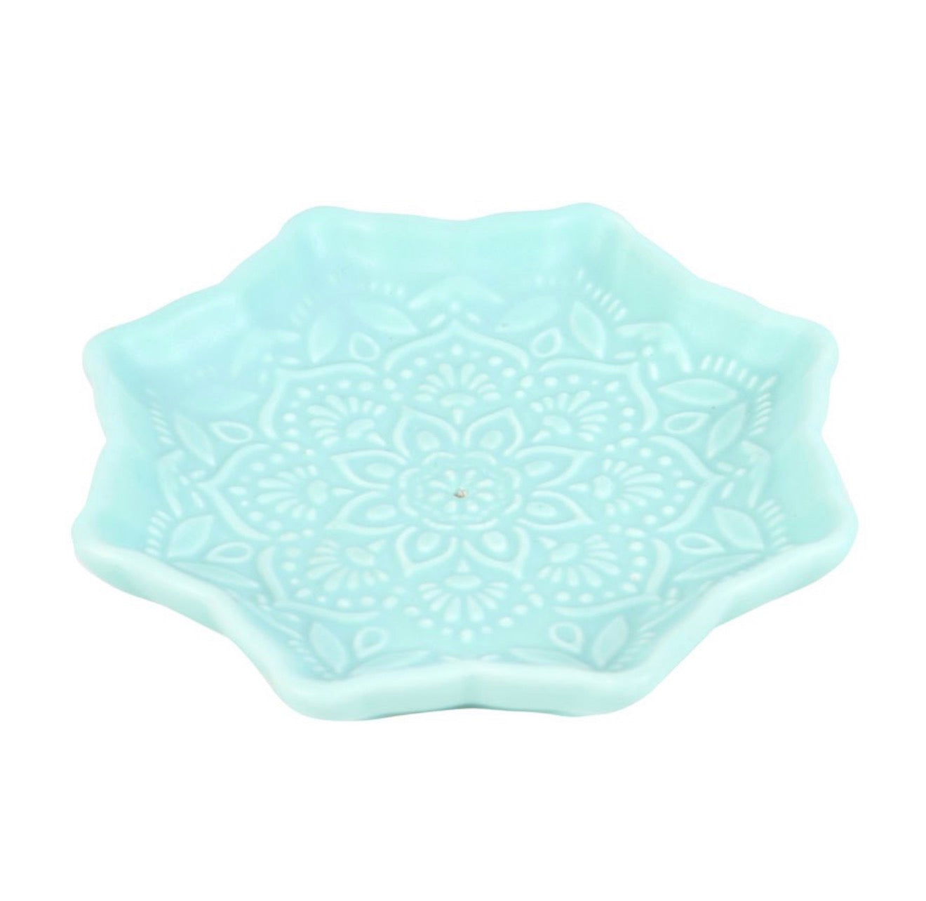 Blue mandala incense stick holder